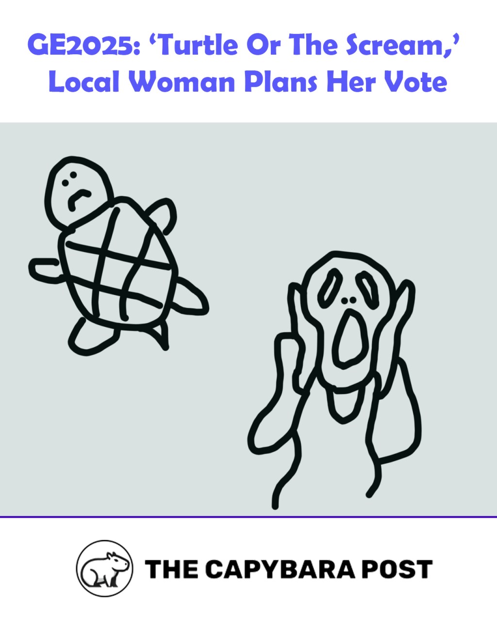 Voter Debating Whether To Draw Turtle Or The Scream On Ballot After Refusing To Choose Between Two&nbsp;Evils